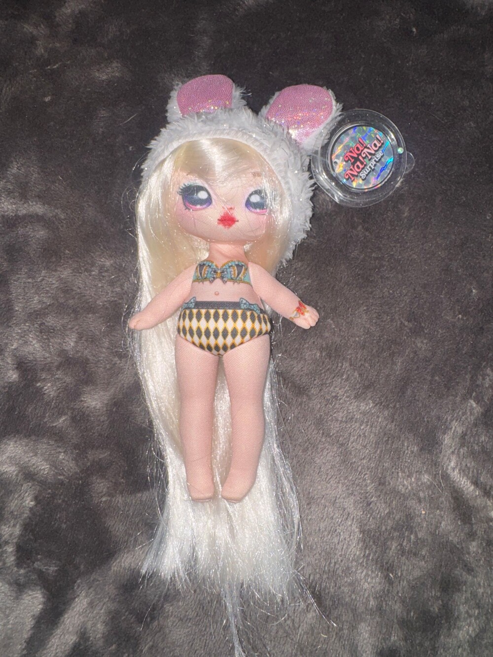 Na! Na! Na! Surprise Doll with Bunny Ear Hat and Pink Tutu Dress